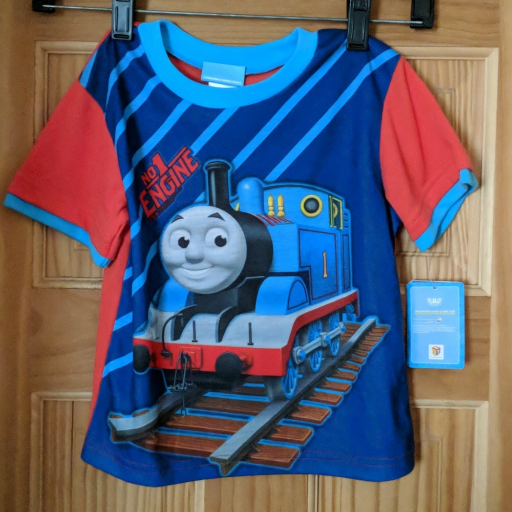 4T Thomas the train number one engine pajama shirt
